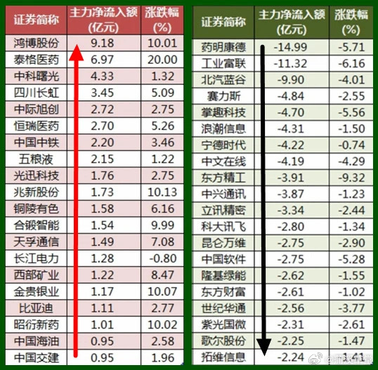 揭秘沪市A股主力资金增仓前十出炉的神秘面纱